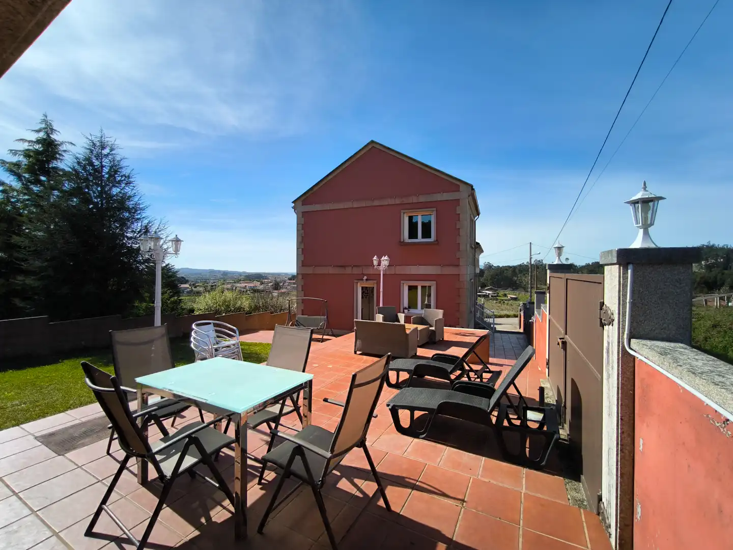 Terraza de Casa o chalet en venta en Meis con Calefacción, Jardín privado y Parquet