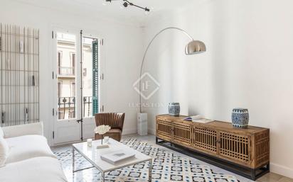 Sala d'estar de Pis en venda en  Barcelona Capital amb Aire condicionat, Calefacció i Moblat