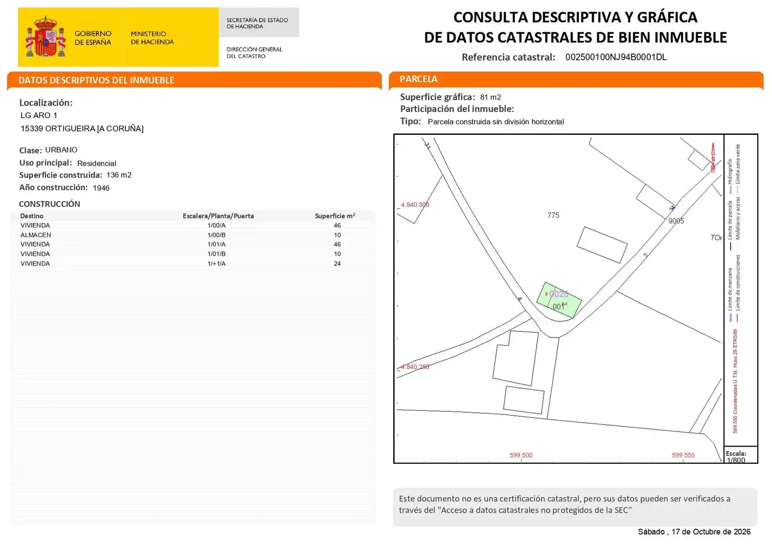 Casa o xalet en venda en Ortigueira amb Calefacció, Jardí privat i Traster