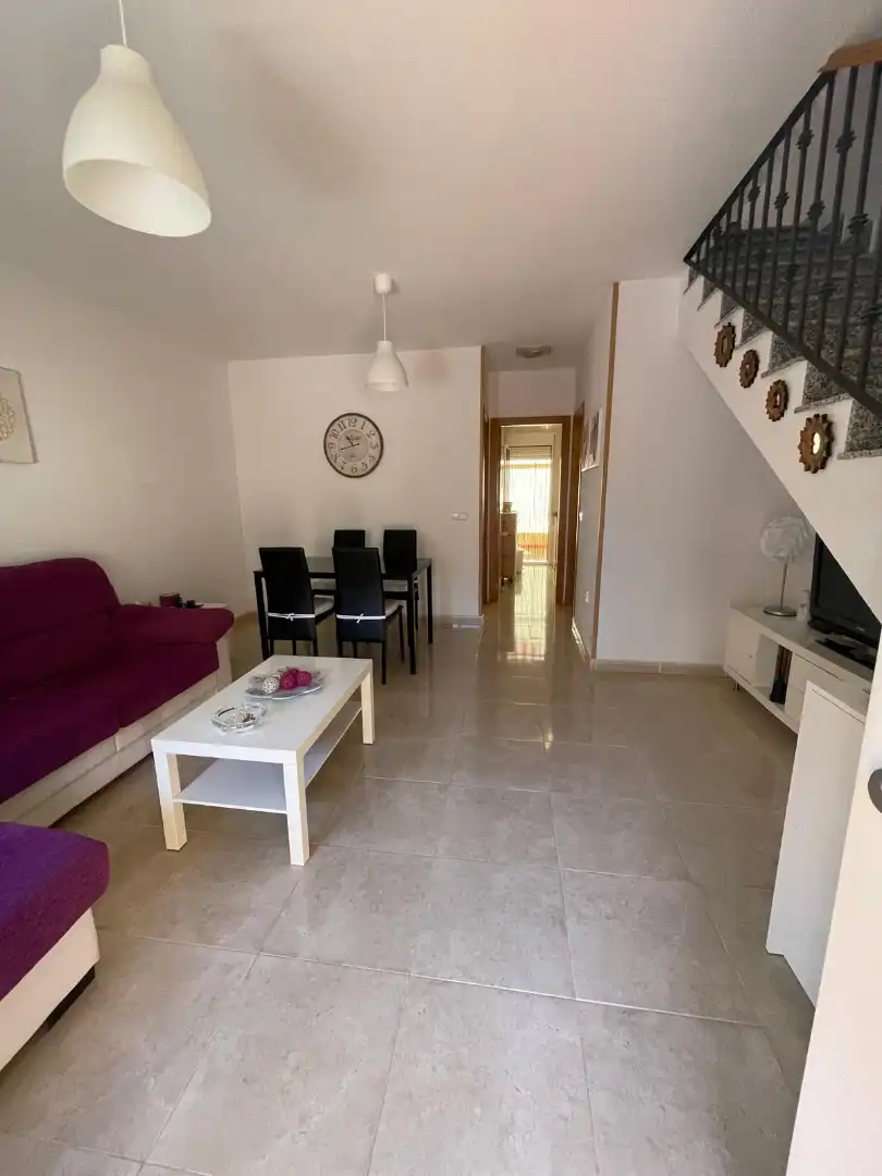 Sala d'estar de Casa o xalet en venda en San Javier amb Jardí privat, Terrassa i Moblat