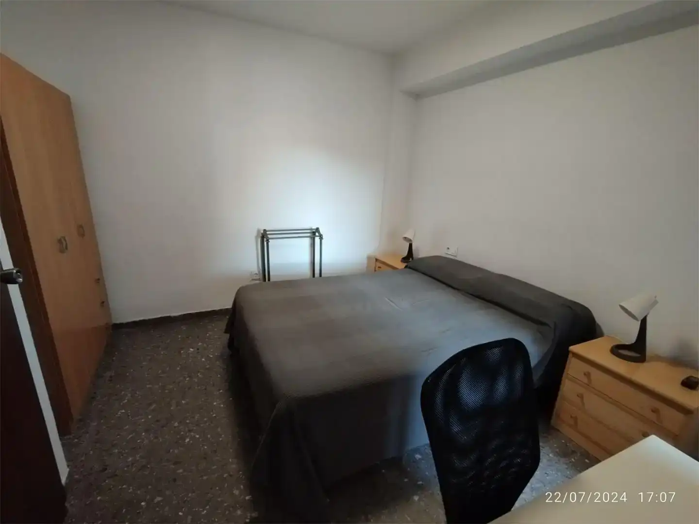 Schlafzimmer von Wohnung zur Miete in  Valencia Capital mit Klimaanlage und Balkon