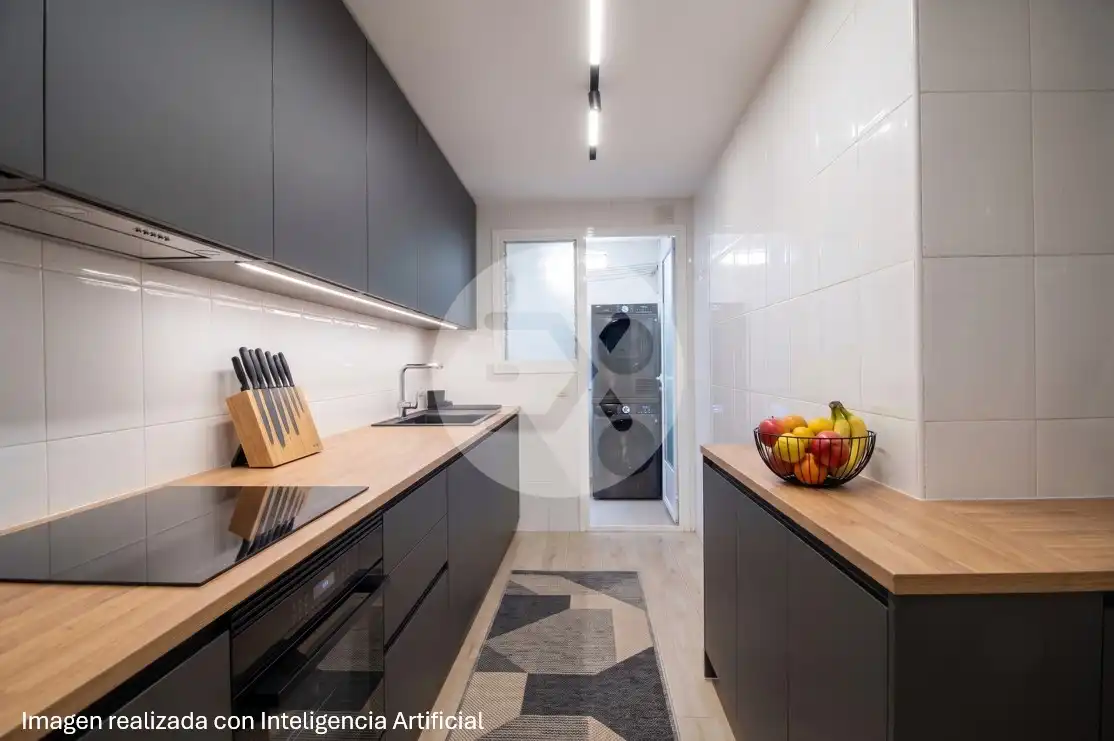 Kitchen of Flat for sale in Castelldefels  with Heating, Parquet flooring and Terrace