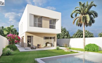 Vista exterior de Casa o xalet en venda en La Pobla de Vallbona amb Aire condicionat, Calefacció i Jardí privat