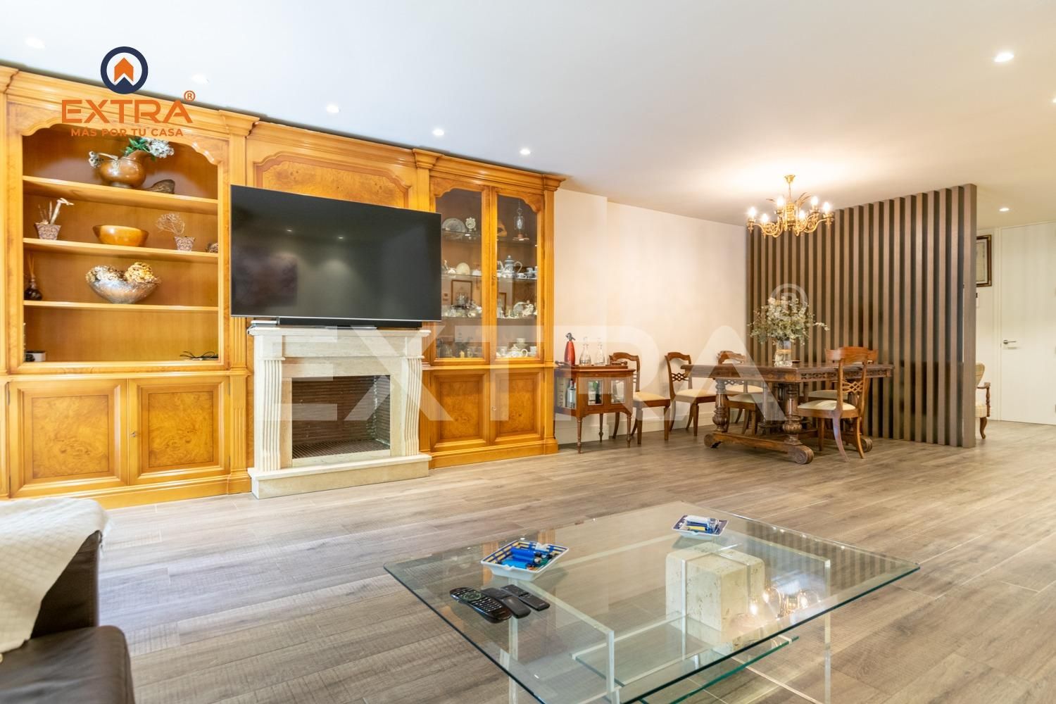 Living room of Flat for sale in  Madrid Capital  with Heating, Private garden and Terrace