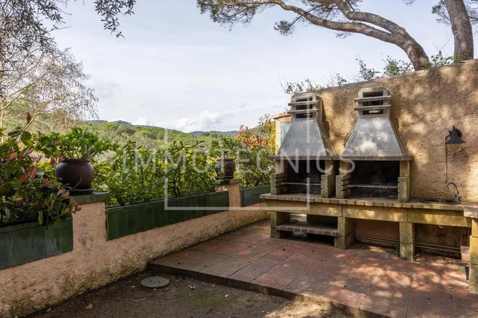 Terrassa de Finca rústica en venda en Sant Iscle de Vallalta amb Calefacció, Jardí privat i Piscina