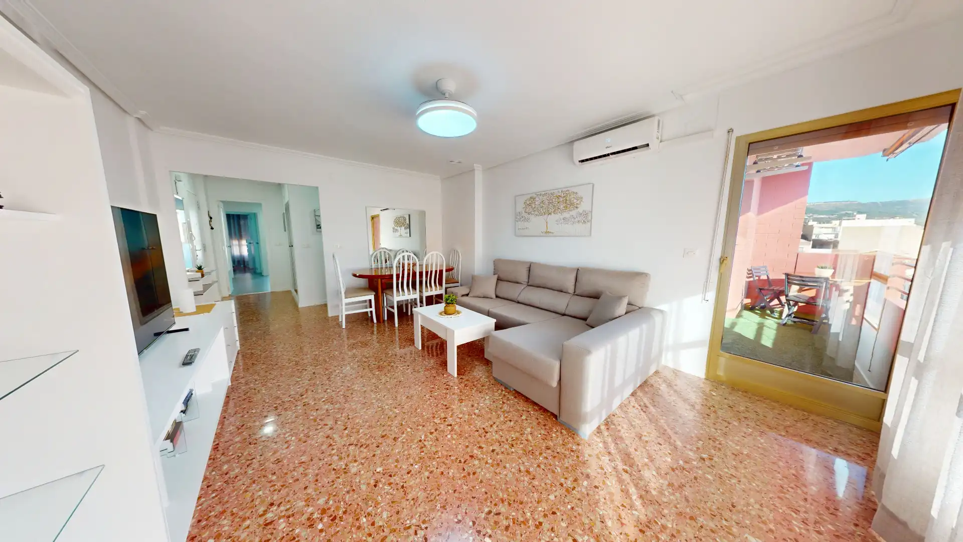 Wohnzimmer von Wohnung zum Verkauf in Jijona / Xixona mit Klimaanlage, Heizung und Terrasse