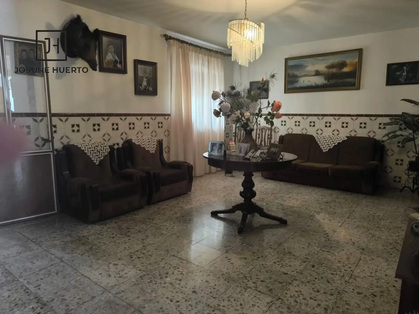 Sala d'estar de Finca rústica en venda en Esparragosa de la Serena amb Moblat