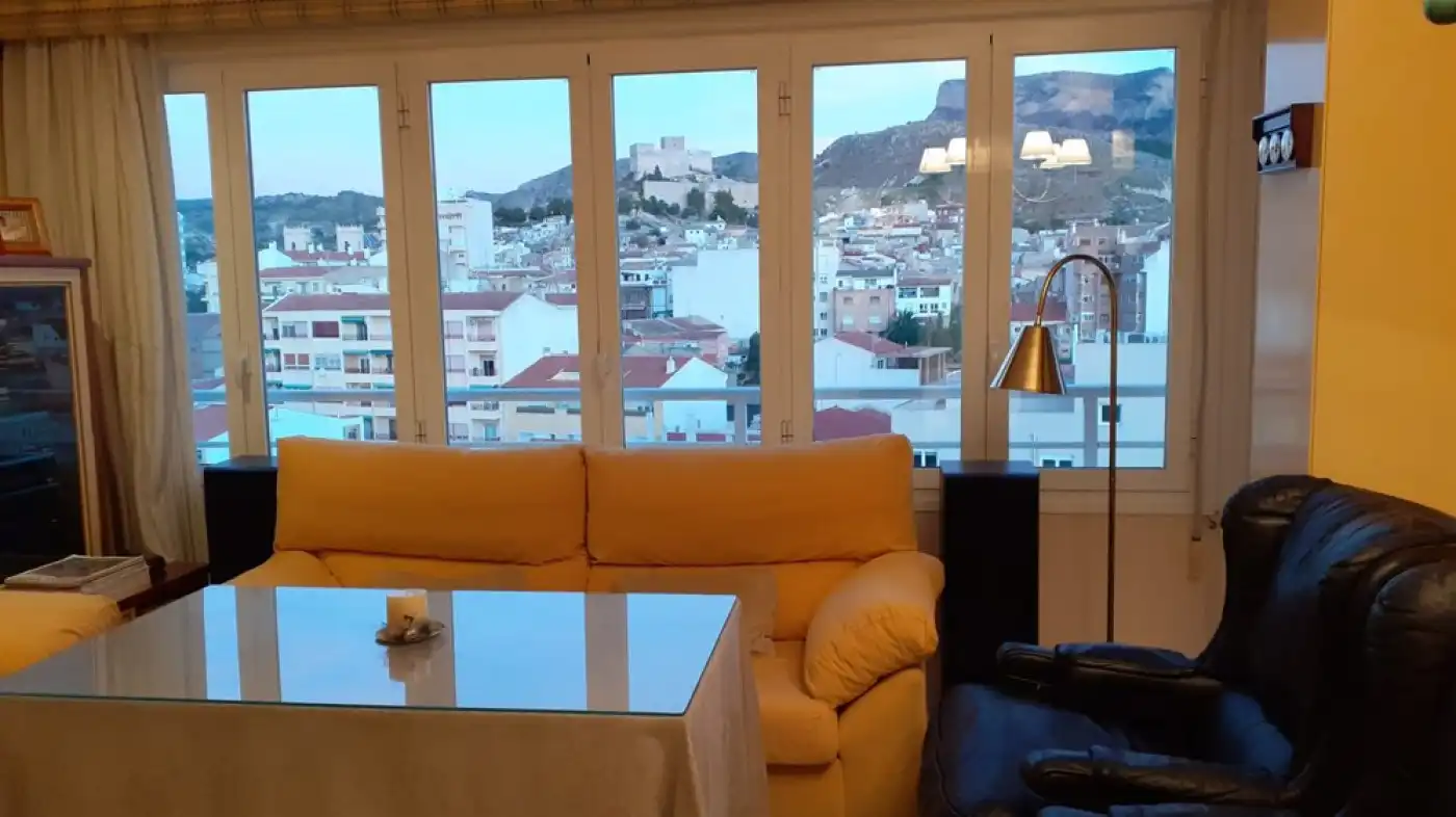 Living room of Flat for rent in Petrer  with Air Conditioner, Heating and Furnished