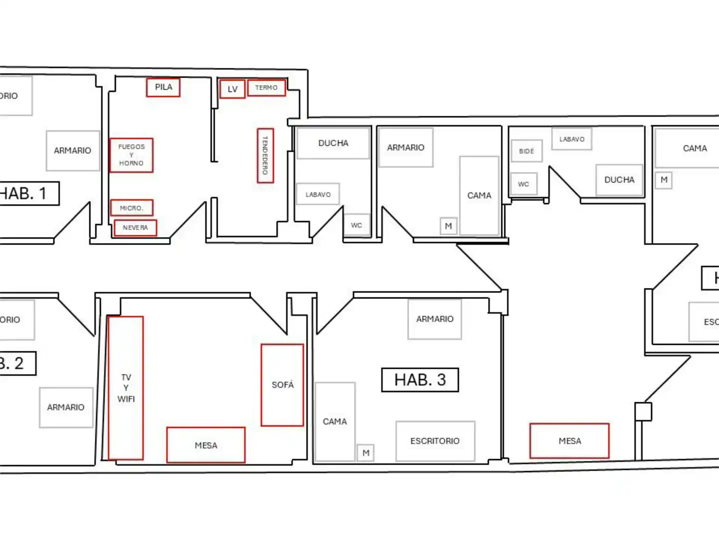 Flat for share in Castellón de la Plana / Castelló de la Plana  with Air Conditioner and Furnished