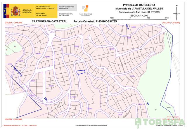 Terreno residencial en Venta en L'Ametlla del Vallès