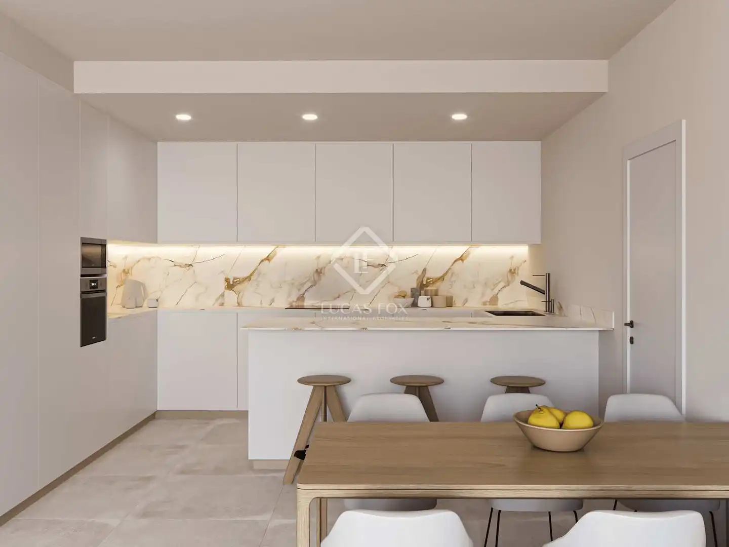 Küche von Wohnung zum Verkauf in Santa Eulària des Riu mit Klimaanlage, Terrasse und Abstellraum