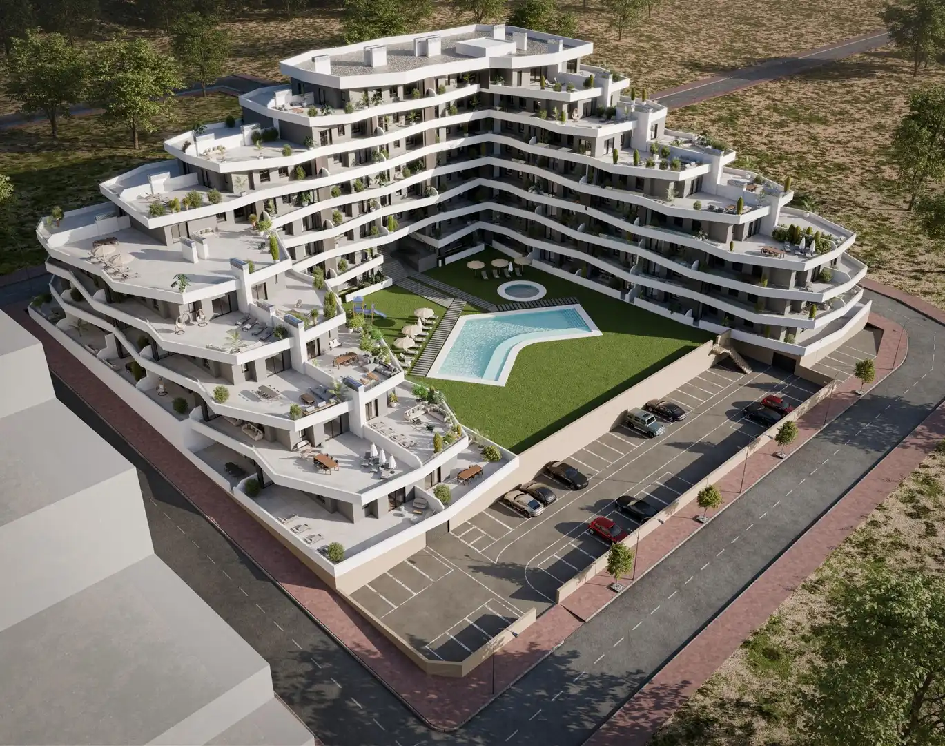Vista exterior de Planta baixa en venda en San Miguel de Salinas amb Terrassa i Piscina comunitària