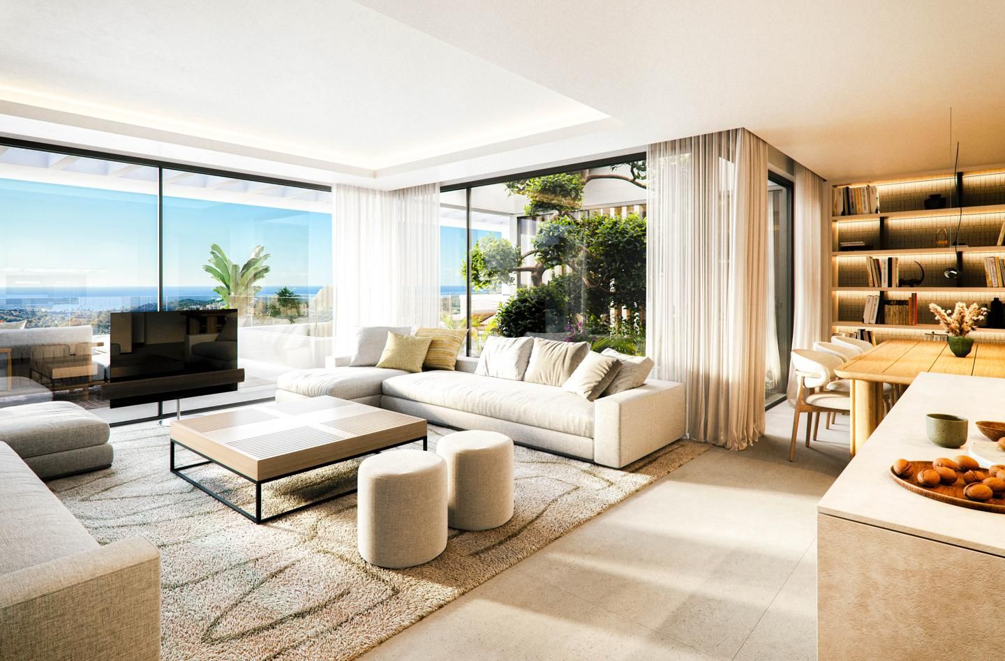 Sala d'estar de Apartament en venda en Casares amb Aire condicionat, Calefacció i Jardí privat