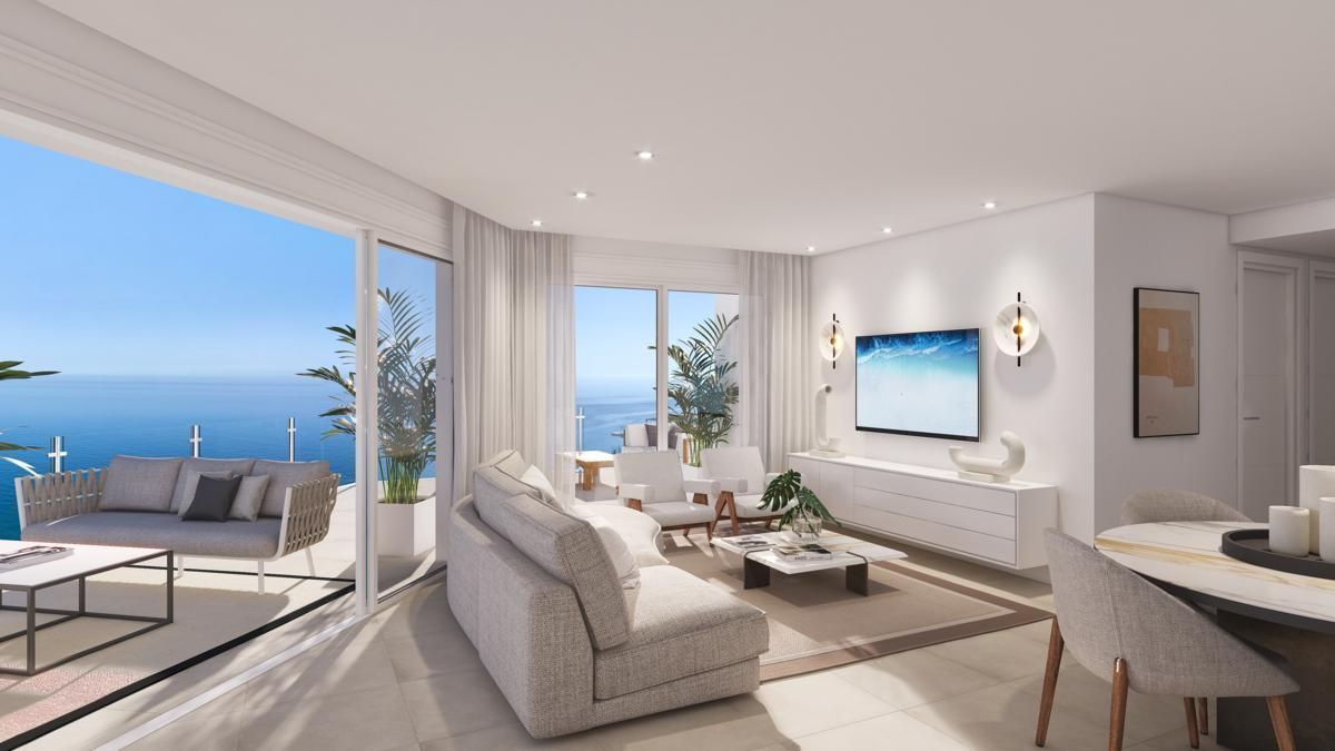 Sala d'estar de Apartament en venda en Torrox amb Aire condicionat, Calefacció i Terrassa