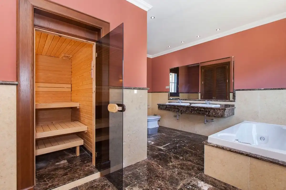 Bathroom of Houses for rent in Mijas  with Air Conditioner, Private garden and Terrace