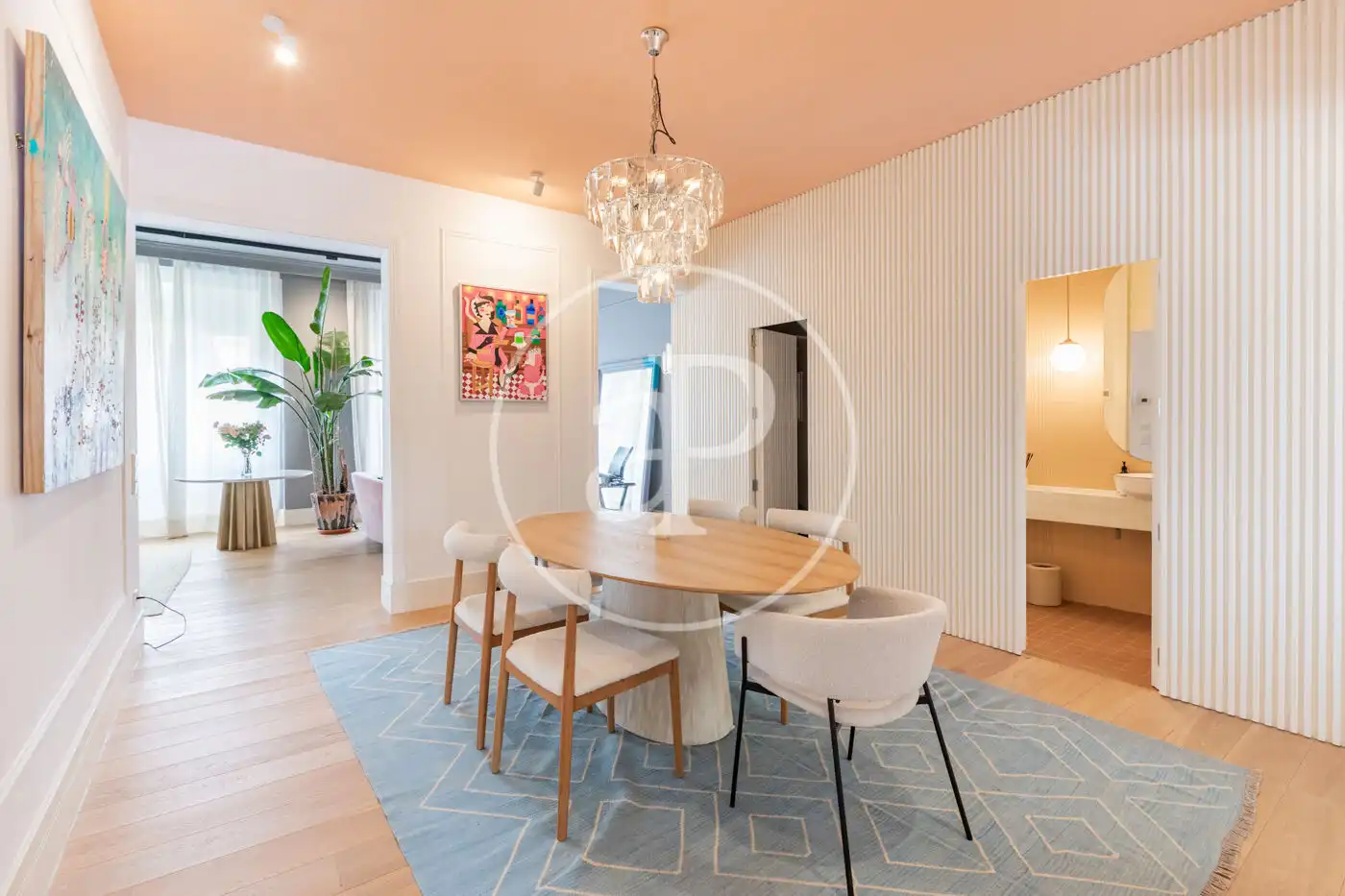 Esszimmer von Wohnung zur Miete in Madrid mit Klimaanlage, Heizung und Privatgarten