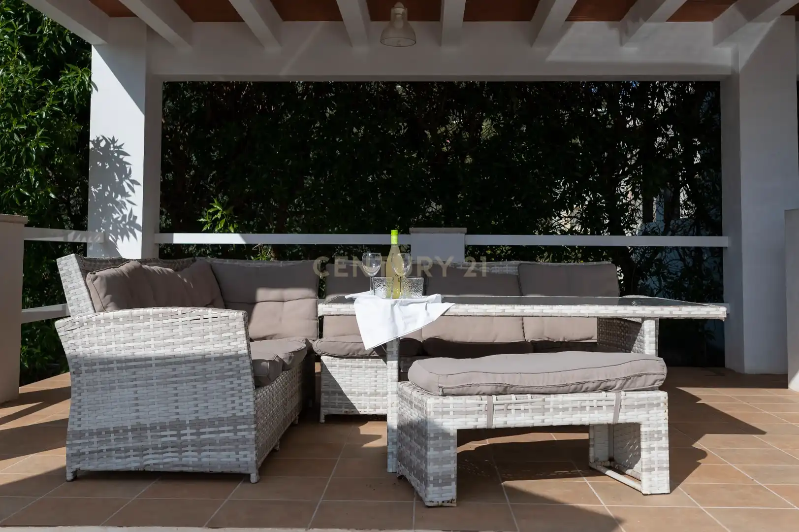 Terrasse von Haus oder Chalet zur Miete in Sant Josep de sa Talaia mit Klimaanlage, Privatgarten und Möbliert