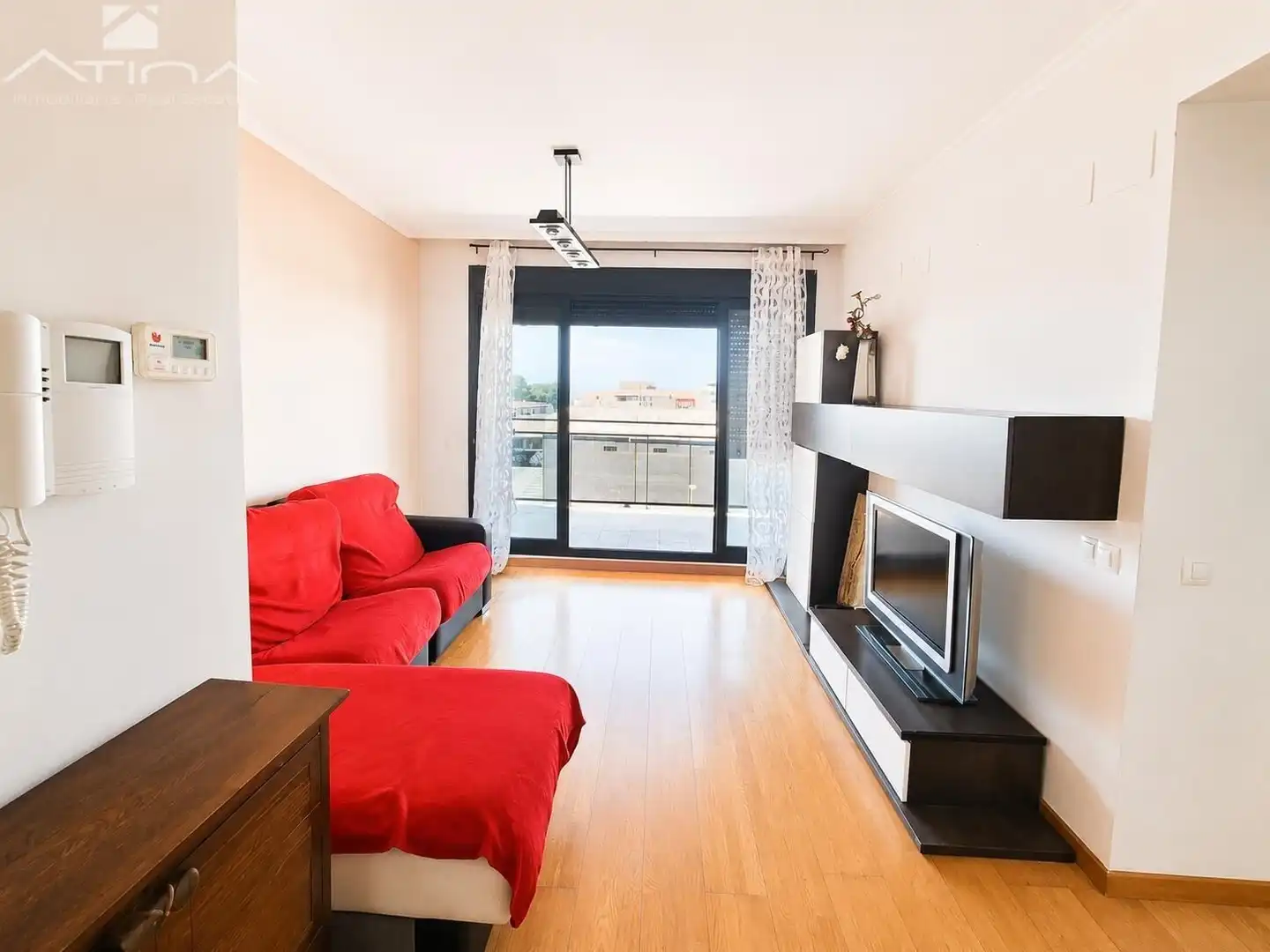 Living room of Flat for sale in Gandia  with Air Conditioner, Heating and Parquet flooring