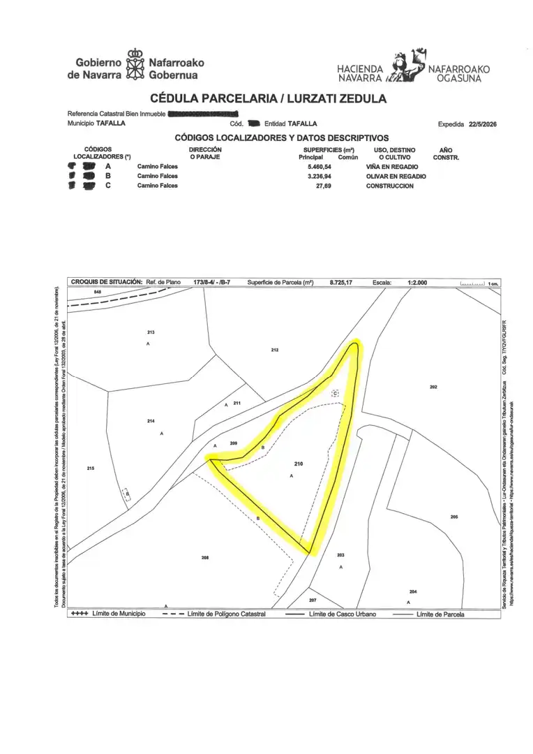 Terreno en venta en Tafalla