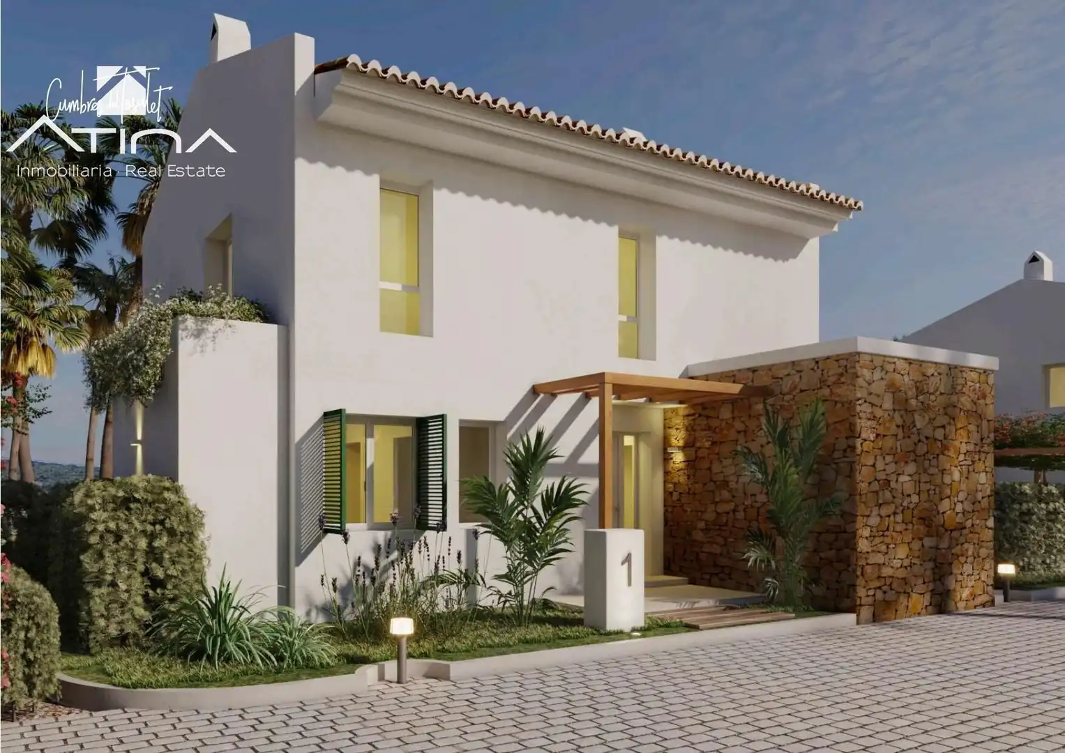 Vista exterior de Casa adosada en venta en Jávea / Xàbia con Aire acondicionado, Jardín privado y Terraza