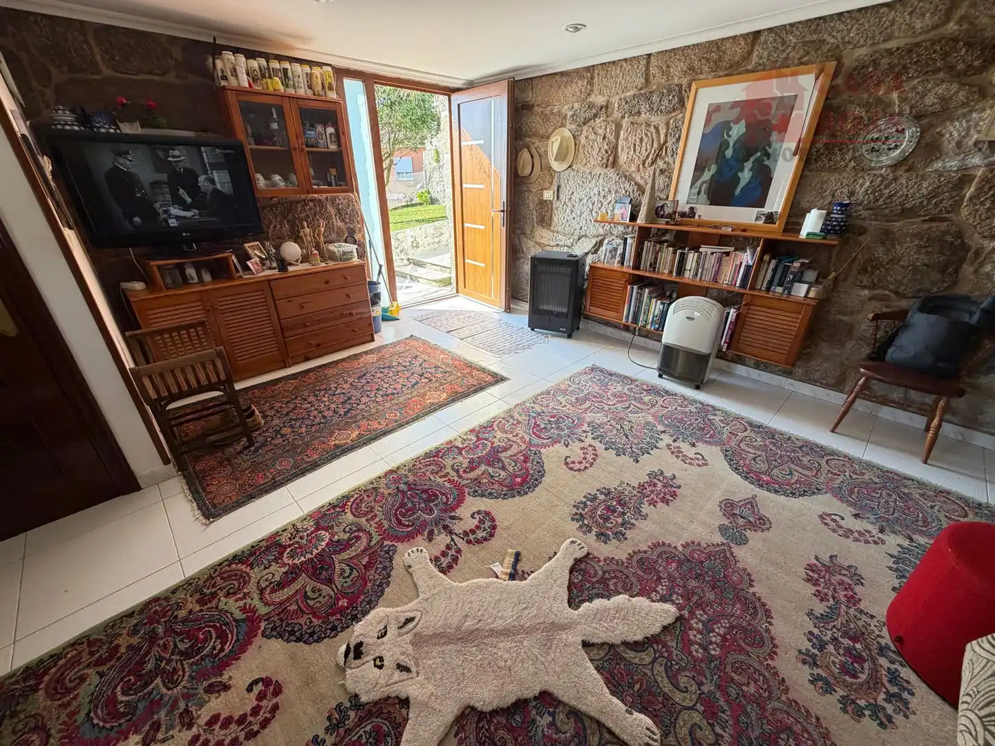 Sala de estar de Casa o chalet en venta en Bueu con Calefacción, Parquet y Terraza