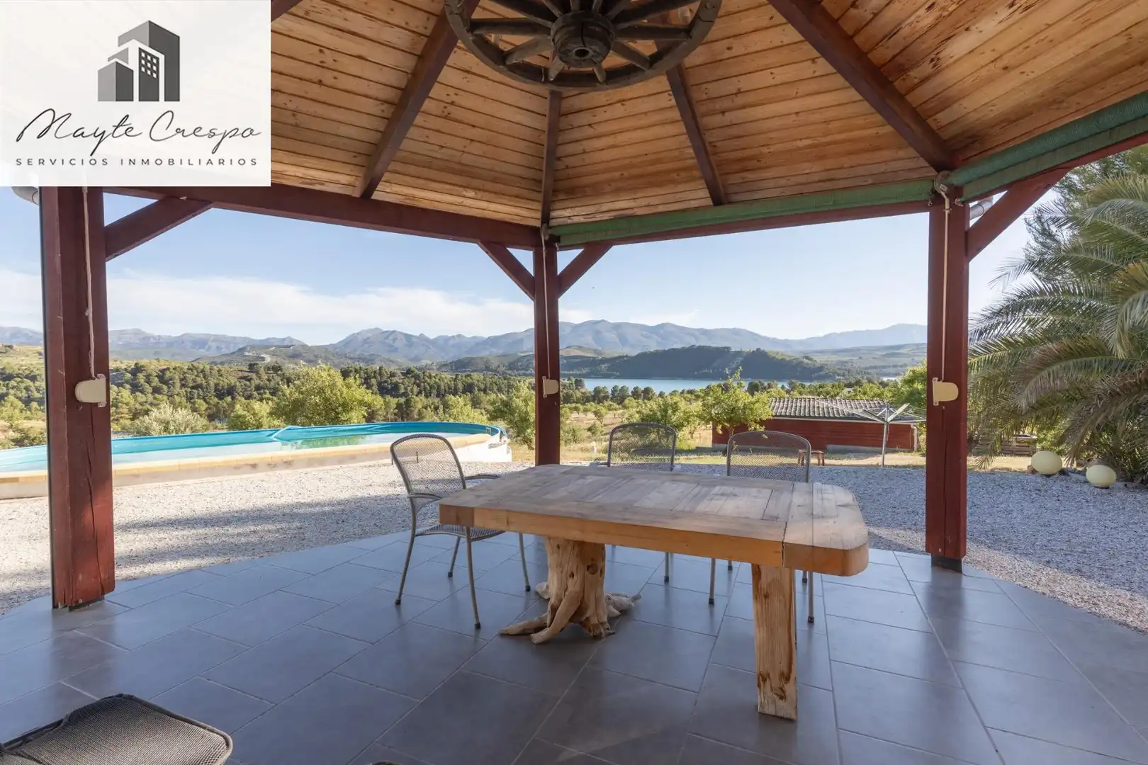 Terrassa de Finca rústica en venda en Arenas del Rey amb Aire condicionat, Jardí privat i Terrassa