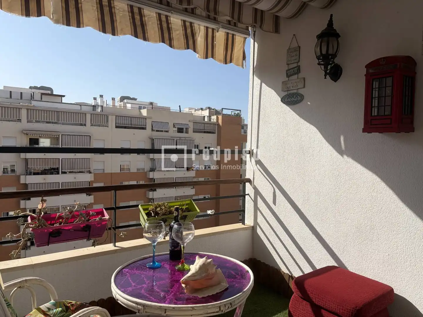 Terrasse von Wohnung zur Miete in Málaga mit Klimaanlage, Heizung und Privatgarten