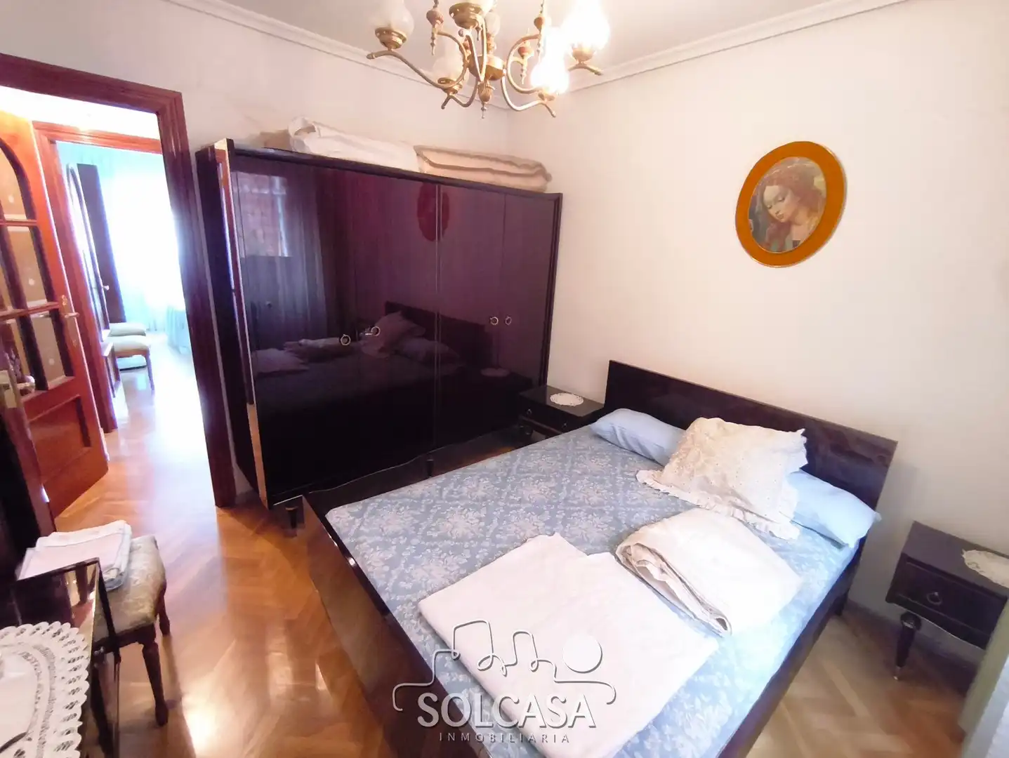 Bedroom of Flat for sale in Valladolid  with Heating, Parquet flooring and Balcony