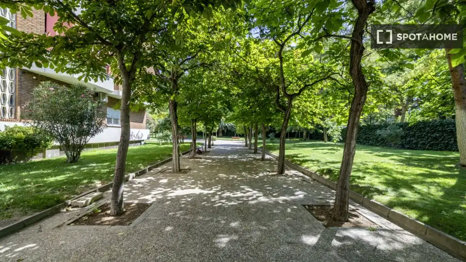 Jardín de Piso de alquiler en Madrid con Aire acondicionado, Calefacción y Amueblado