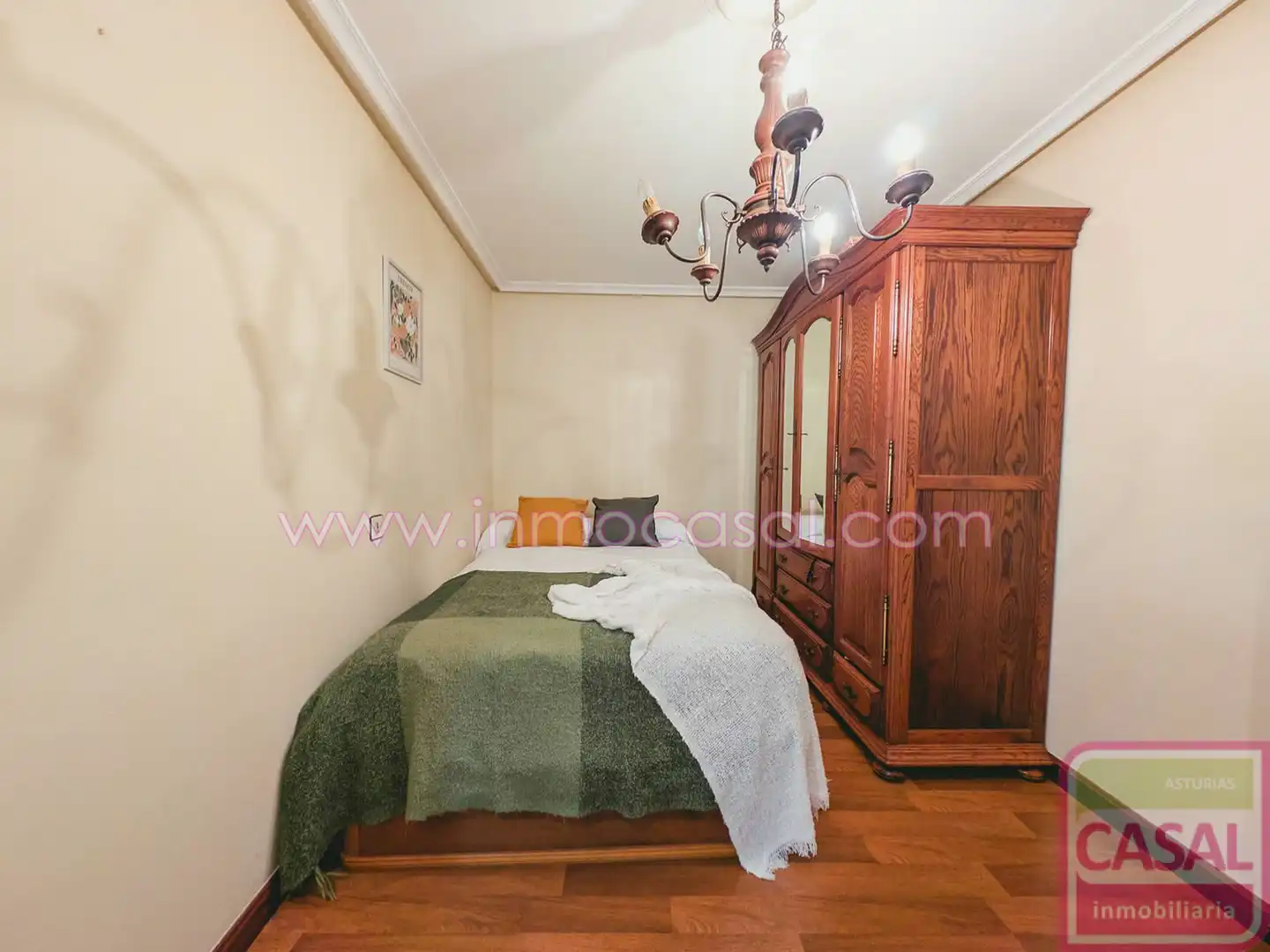 Schlafzimmer von Wohnung zum Verkauf in Mieres (Asturias) mit Heizung, Abstellraum und Möbliert