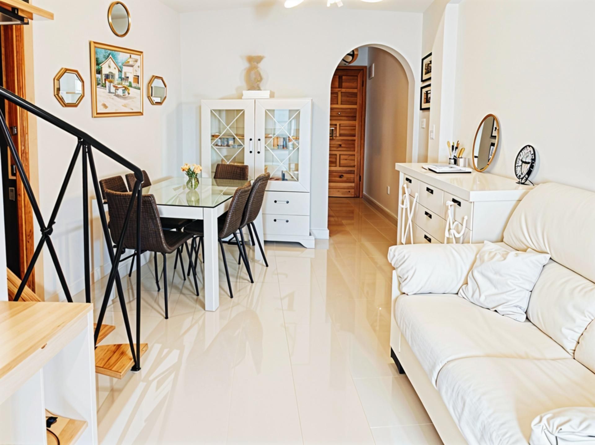 Menjador de Àtic en venda en Almonte amb Jardí privat, Terrassa i Moblat