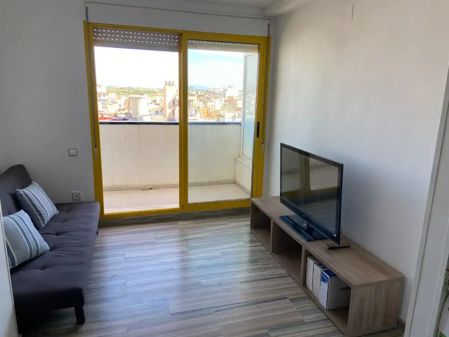 Sala d'estar de Pis en venda en La Ràpita amb Aire condicionat, Moblat i Balcó
