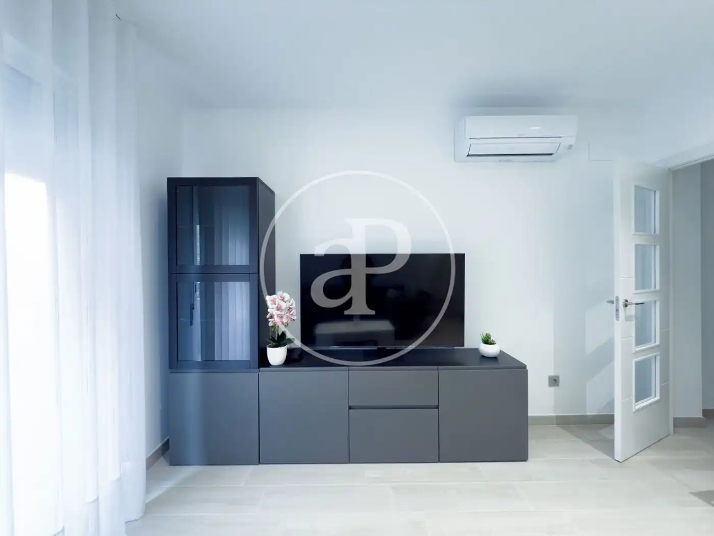 Wohnzimmer von Wohnung zur Miete in Valencia mit Klimaanlage, Heizung und Möbliert