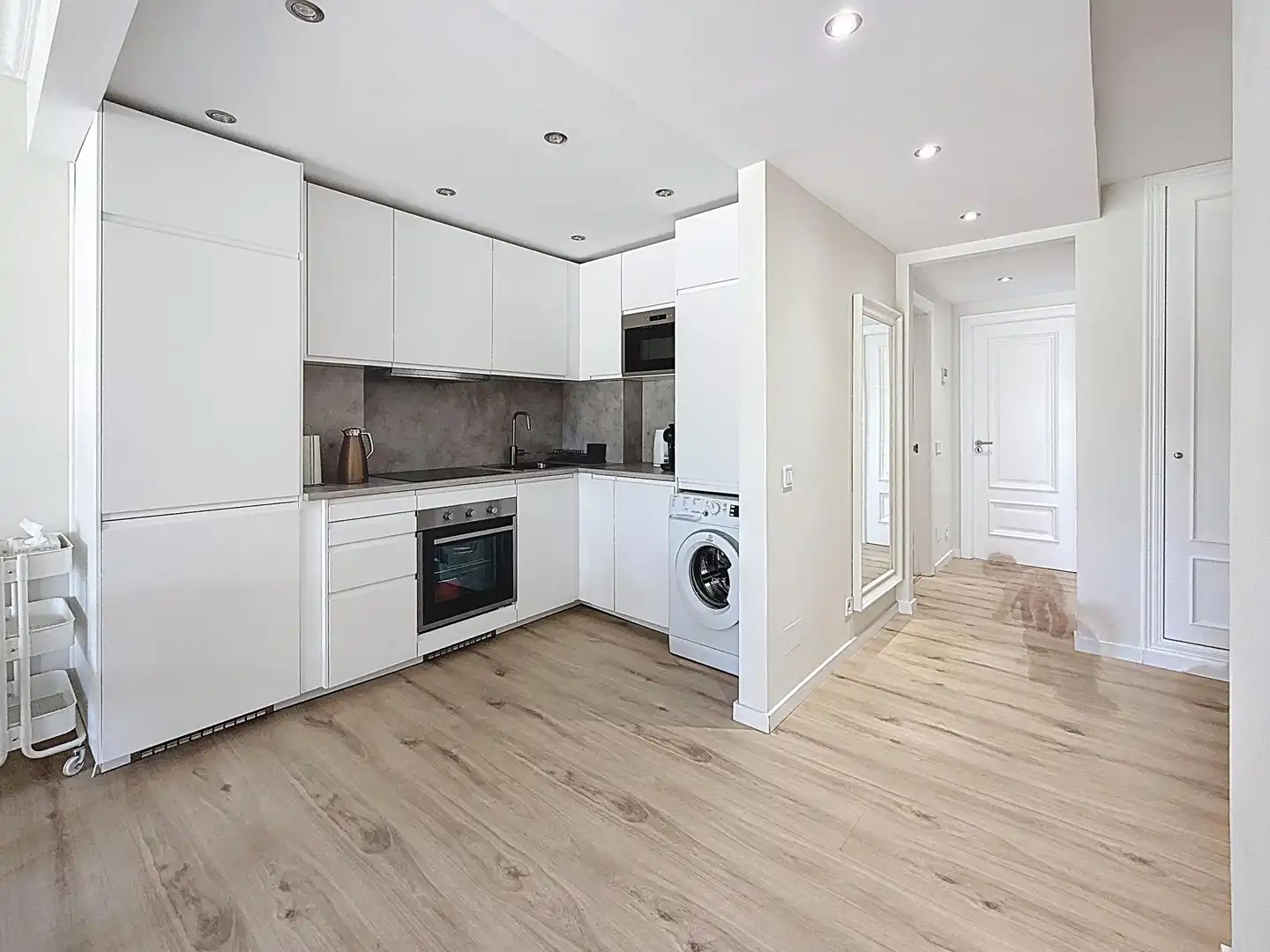 Cocina de Apartamento en venta en Mijas con Aire acondicionado, Calefacción y Jardín privado