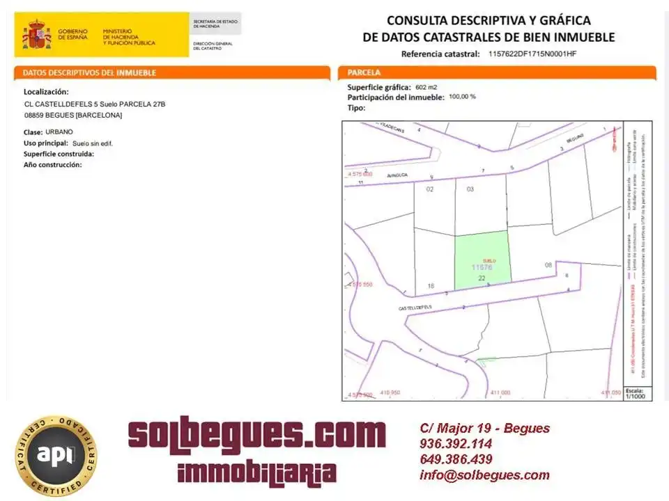 Terrenys i solars en venda a Begues, imagen 6