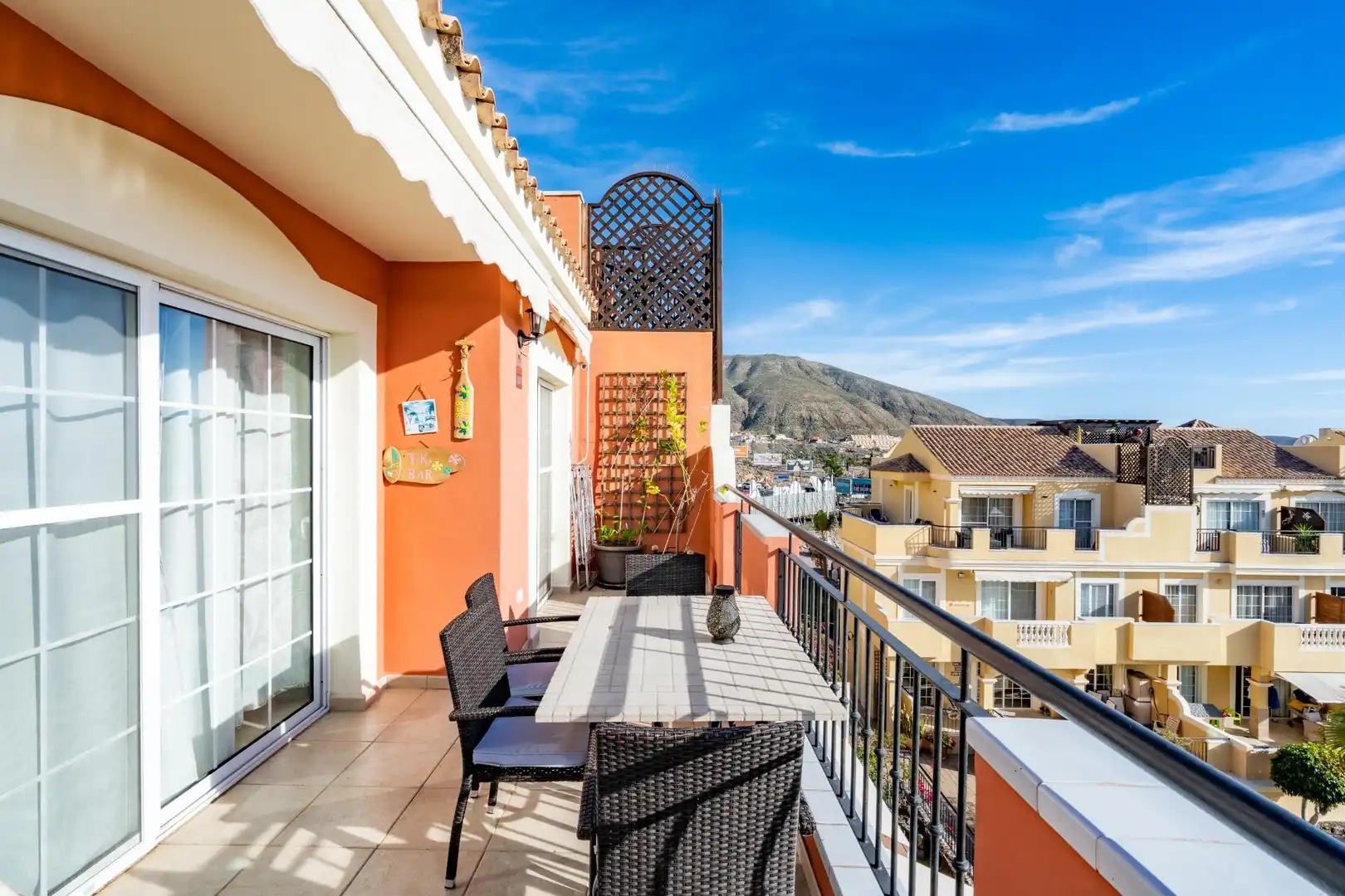 Terrassa de Apartament de lloguer en Arona amb Jardí privat, Terrassa i Moblat