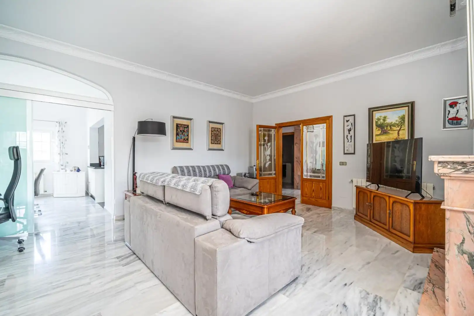 Sala d'estar de Casa o xalet en venda en Marratxí amb Aire condicionat, Calefacció i Jardí privat