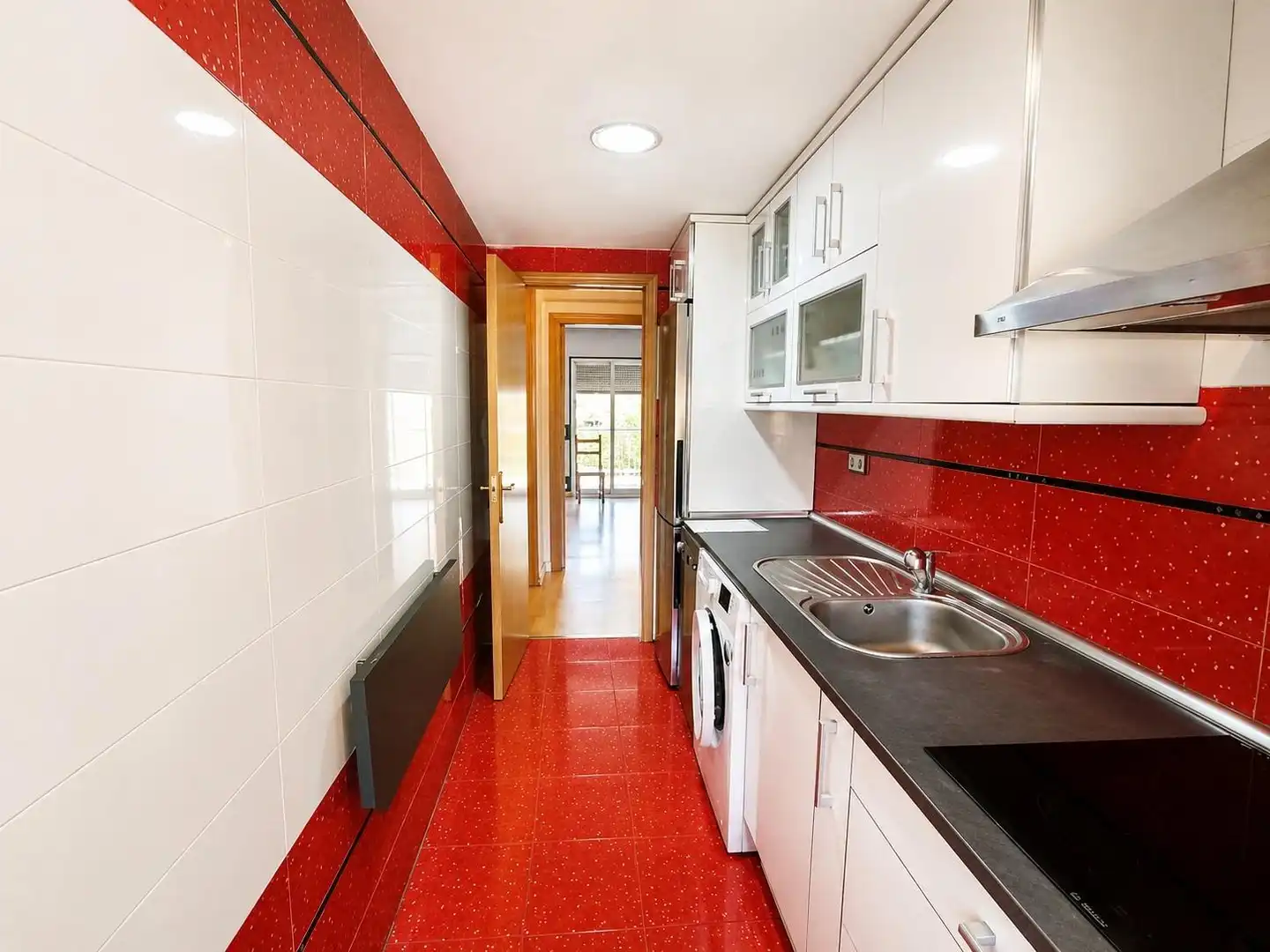 Kitchen of Flat for sale in  Madrid Capital  with Air Conditioner, Heating and Private garden
