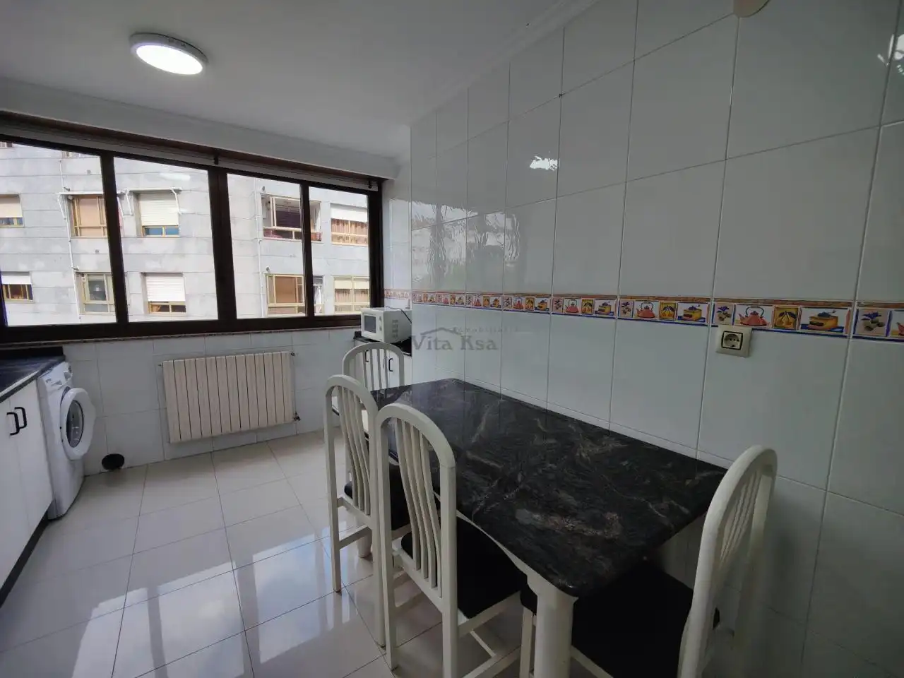 Kitchen of Flat for rent in Ourense Capital   with Heating, Storage room and Furnished