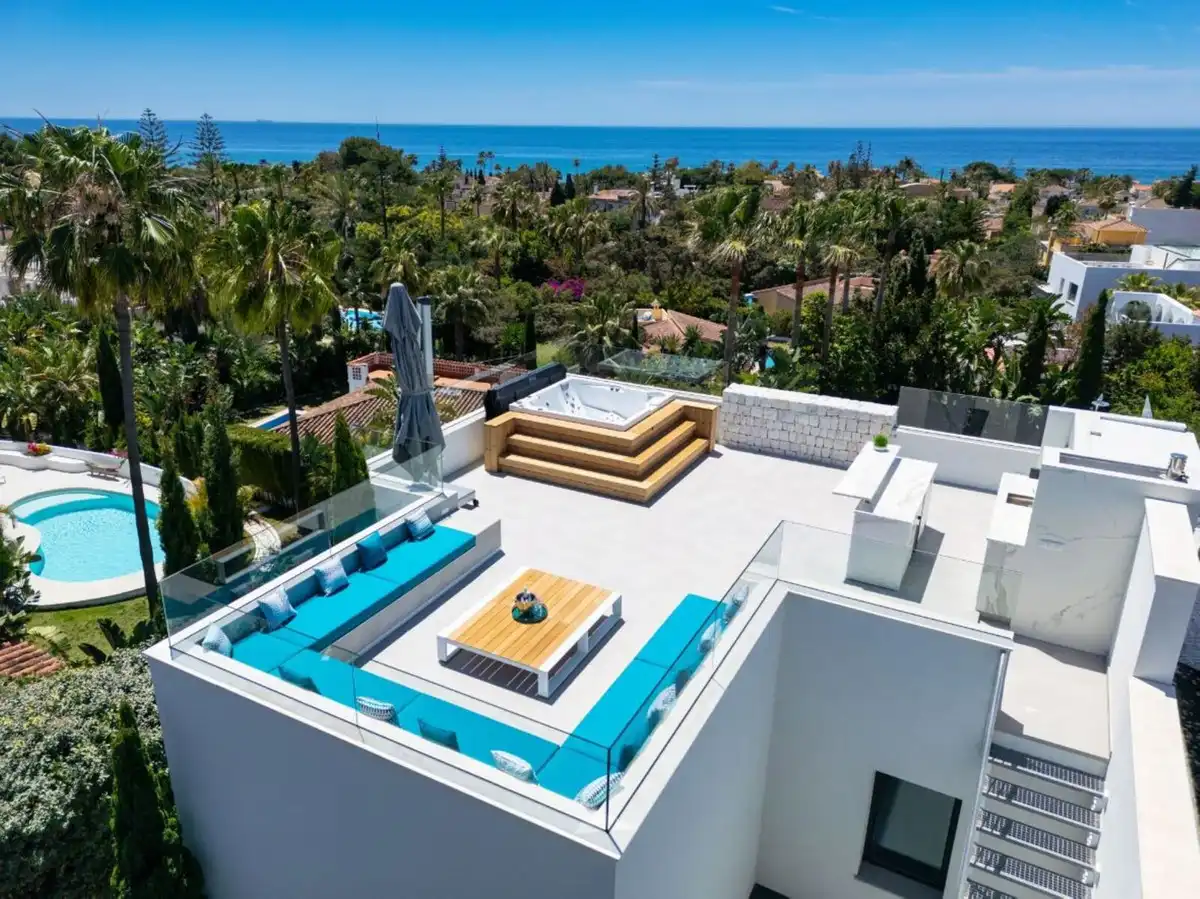 Terraza de Casa o chalet en venta en Marbella con Aire acondicionado, Jardín privado y Terraza
