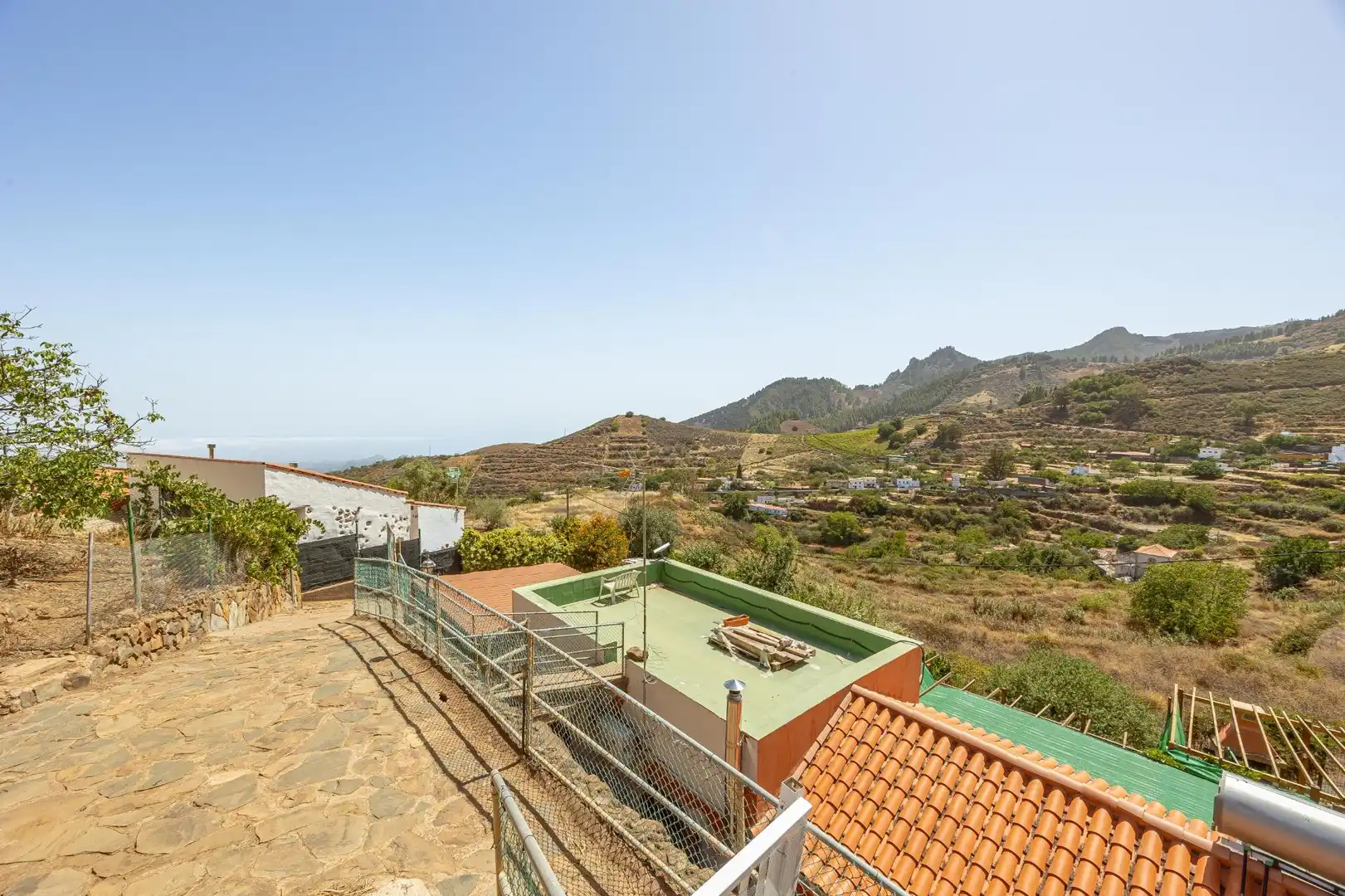 Vista exterior de Finca rústica en venta en Vega de San Mateo con Jardín privado, Terraza y Piscina