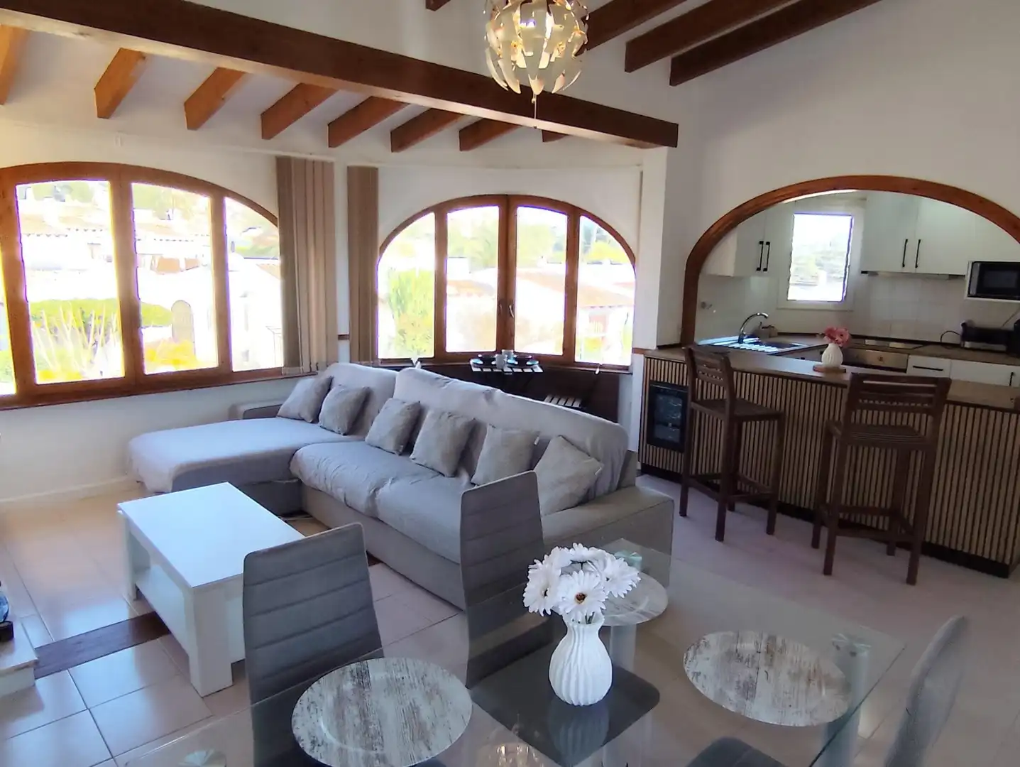 Sala de estar de Casa o chalet de alquiler en Calpe / Calp con Aire acondicionado, Calefacción y Terraza