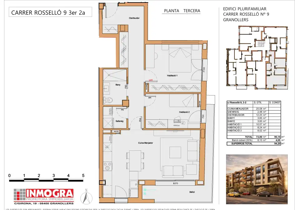 Piso en venta en Rosello, imagen 2