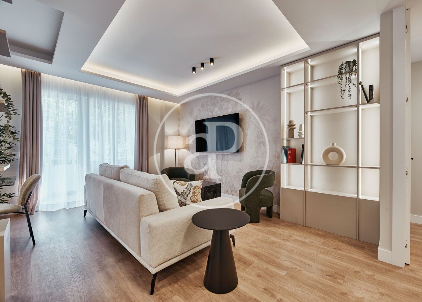 Living room of Flat for sale in  Madrid Capital  with Air Conditioner, Heating and Terrace