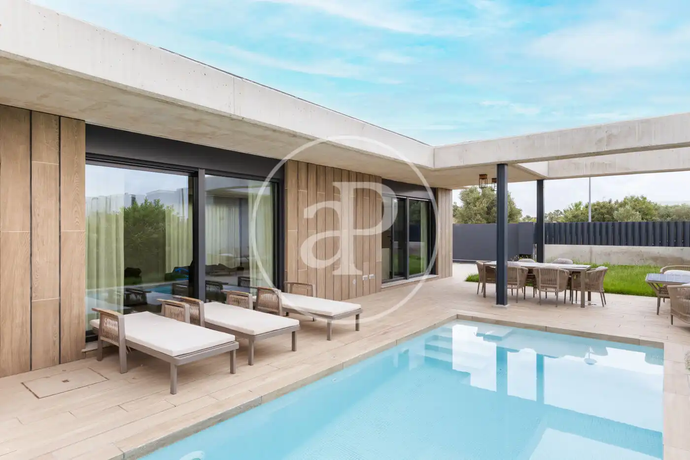 Terrasse von Haus oder Chalet zur Miete in Bétera mit Klimaanlage, Heizung und Privatgarten