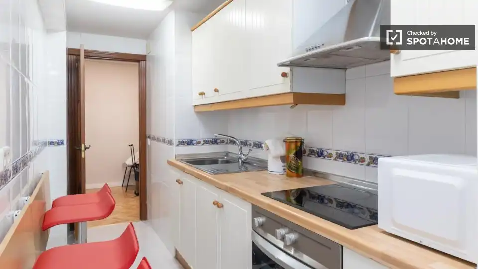 Kitchen of Flat for rent in Madrid  with Air Conditioner, Heating and Furnished
