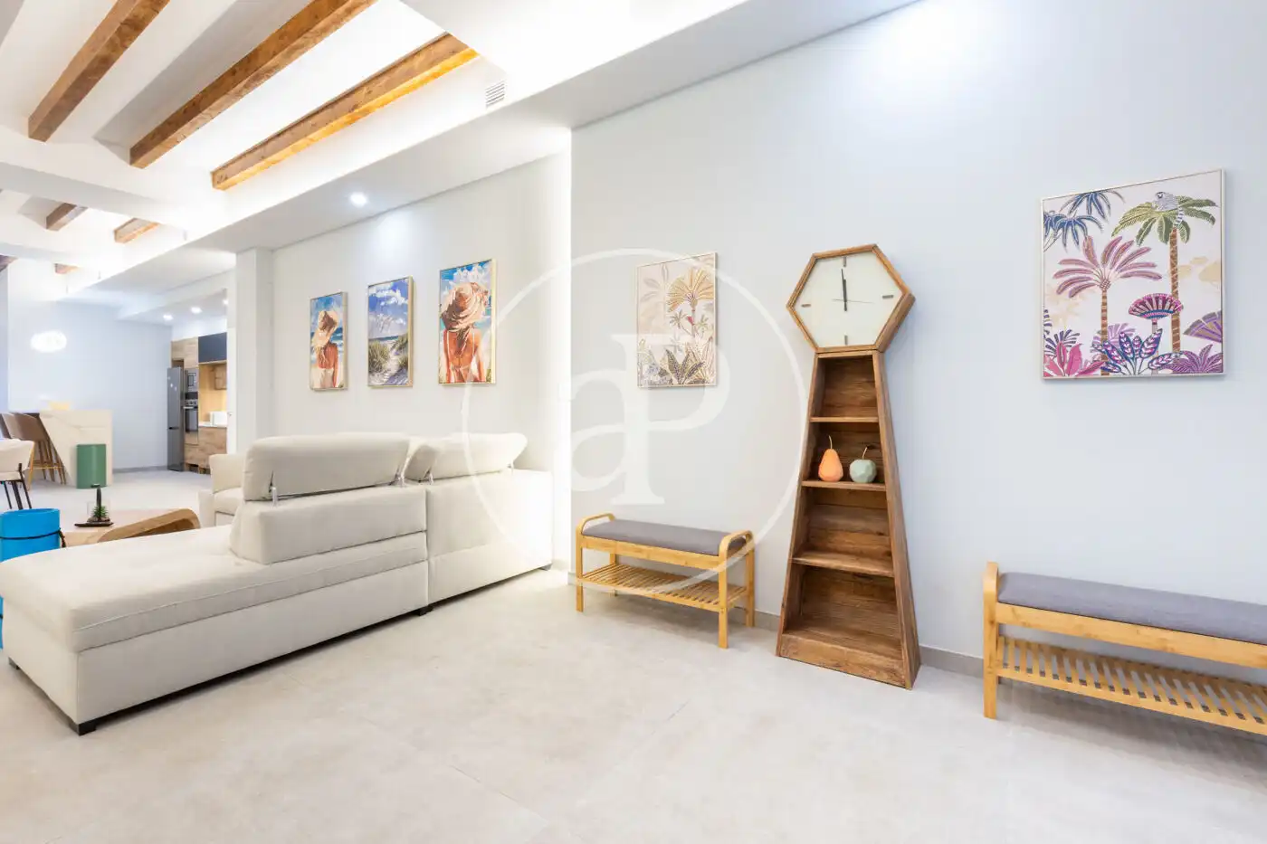 Wohnzimmer von Maisonette zum Verkauf in Valencia mit Klimaanlage, Heizung und Privatgarten