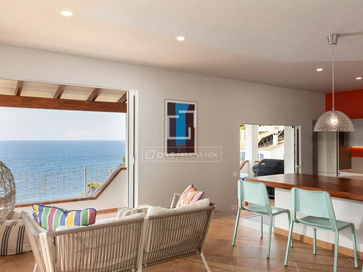 Sala d'estar de Casa o xalet en venda en Lloret de Mar amb Aire condicionat, Jardí privat i Traster