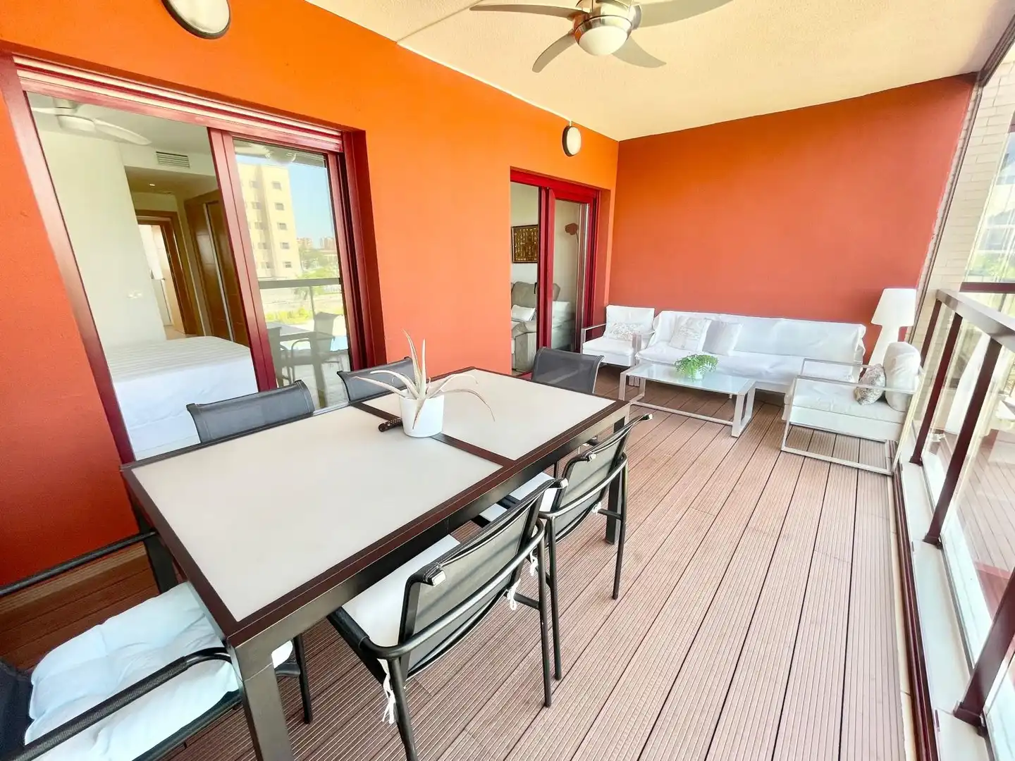 Terraza de Apartamento de alquiler en Pilar de la Horadada con Piscina, Amueblado y Lavadora