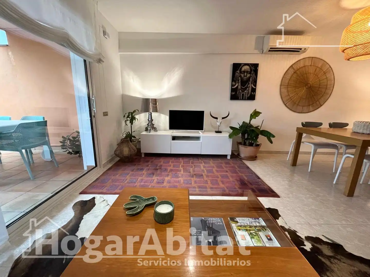 Sala d'estar de Casa adosada en venda en Almazora / Almassora amb Aire condicionat, Calefacció i Terrassa